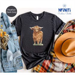 highland cow shirt, highland cow tees, cow shirts, heifer shirt, cow shirt for women, country girl shirts, farm life shi