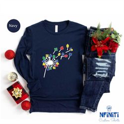 autism awareness long sleeve, dandelion puzzle long sleeve, autism teacher long sleeve, asd and spd apparels, cute puzzl
