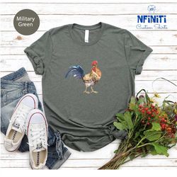 rooster shirt, farm girl gift tee, poultry country shirt, animals shirt, farmer shirt, farmer gift,farm life shirt, anim