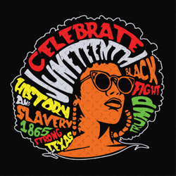 black girl celebrate juneteenth svg, black girl svg, black queen svg, black woman svg, black beauty svg, afro queen svg