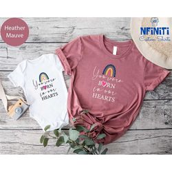 you were born in our heart shirt, adoption child, adoption child shirt, adoption family shirt, family shirt, shirts for