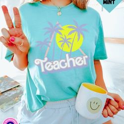 cute shirt for teacher teams, summer teacher tshirt, summer break tshirt, last day of school shirt for teacher gift for
