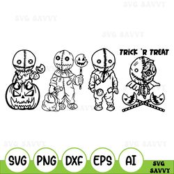 outline trick r treat sam bundle svg bundle, halloween svg, sam lollipop, trick r treat svg, png, dxf, eps cricut file s