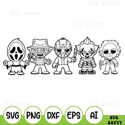 Horror Bundle SVG Bundle, SVG Cut File, Digital Print – Easy Cut – High Quality, Freddy, Jason, Michael, Clown, Scream s