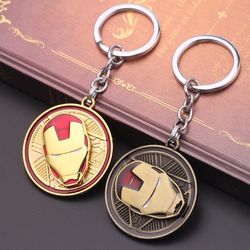 Marvel Avengers Superhero Iron Man Keychain for Men anxiety Jewelry Fun Rotate Decompress Keyrings Backpack Key Holder