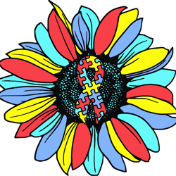 flower autism awareness svg, autism puzzle piece logo svg, autism awareness svg file cut digital download