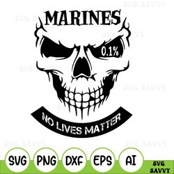 skull marines no lives matter svg, png ,dxf ,eps