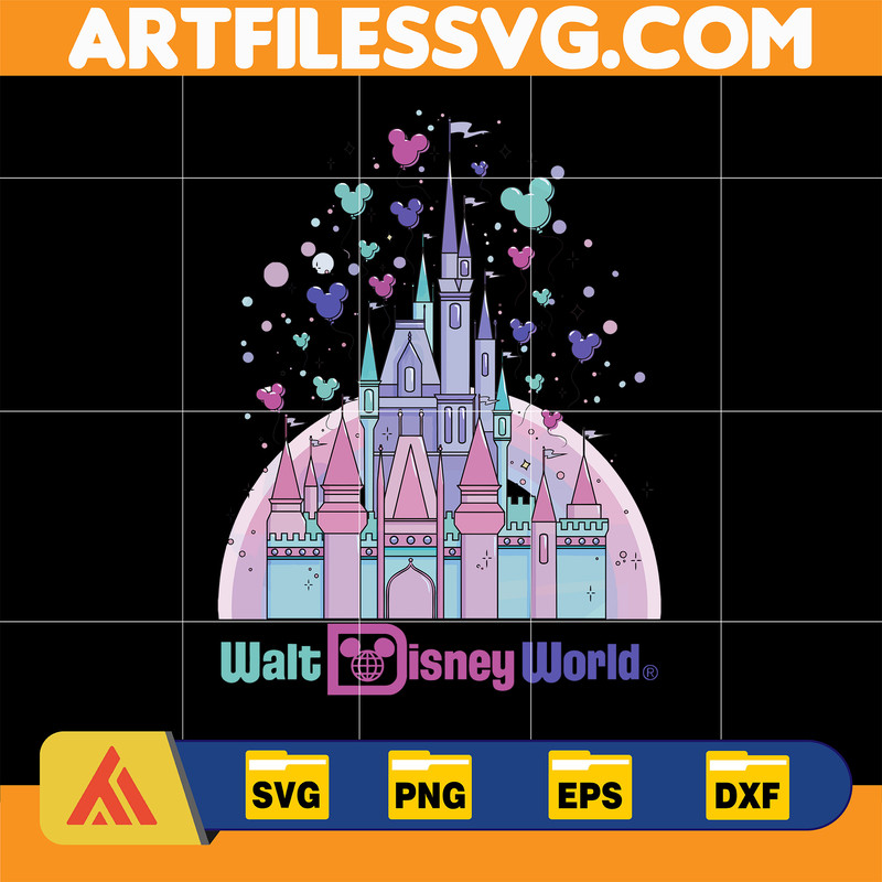 Watercolor DisNey Castle Svg, Castle Magic World Vacation Svg, Castle MicKey, Magic Kingdom Svg, DisNey World Svg, Instant Download (1).jpg