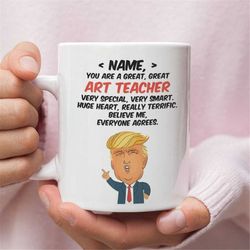 personalized gift for art teacher, art teacher trump funny gift, art teacher birthday gift, art teacher gift, art teache