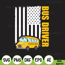 school bus driver svg, back to school svg, school bus svg, bus driver svg, usa flag svg, yellow bus svg, school svg, stu