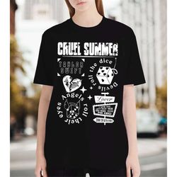vintage cruel summer - devils roll the dice taylor swift shirt, cruel summer shirt, taylor lover album, the eras tour sh