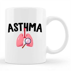 asthma mug, asthma gift, asthma awareness, asthma survivor, inhaler mug, asthma coffee, asthma mugs, lungs mug, lungs gi
