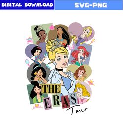 the eras tour svg, princess svg, princess eras tour svg, disney princess svg, disney svg, png digital file