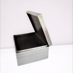 sterling silver box gorham for desk top or tabacco cigars cigarettes art deco style original 1940s high cm 4.5 wide cm 1
