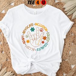 special education shirt, autism shirt, accept adapt advocate inclusion equity equality shirt, sped teacher shirt, neurod