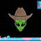 Alien Cowboy Hat Funny Halloween Gift for Outer Space Lover png, sublimation copy.jpg