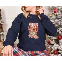jingle bell rock shirt, retro christmas sweatshirt, christmas music sweat, aesthetic holiday sweater, best christmas gif