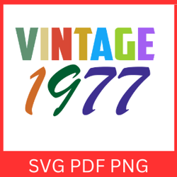 vintage 1977 retro svg|vintage 1977 svg design |vintage 1977 sublimation designs|printable art |digital download
