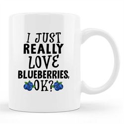 Blueberries Mug, Blueberries Gift, Blueberry Mug, FruitGifts, Gardening Mug, Blueberry Coffee, BlueberryGifts, Fruit Mug