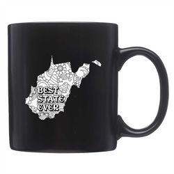 west virginia mug, west virginia gift, wv mug, wv gift, west virginia home, west virginia map, home state mug, west virg