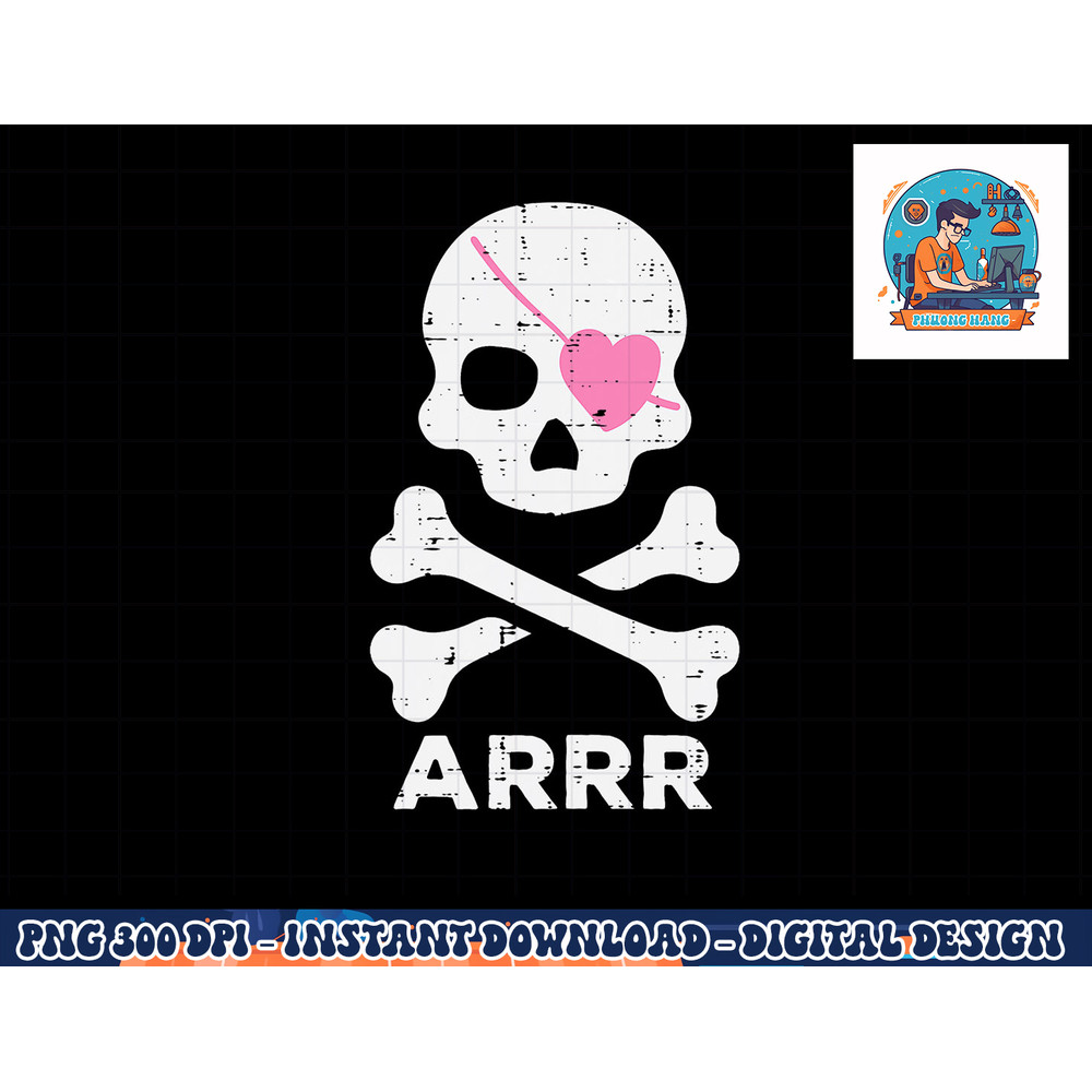 Arrr Pirate Heart Eyepatch Halloween Women Toddler Girl Kids png, sublimation copy.jpg