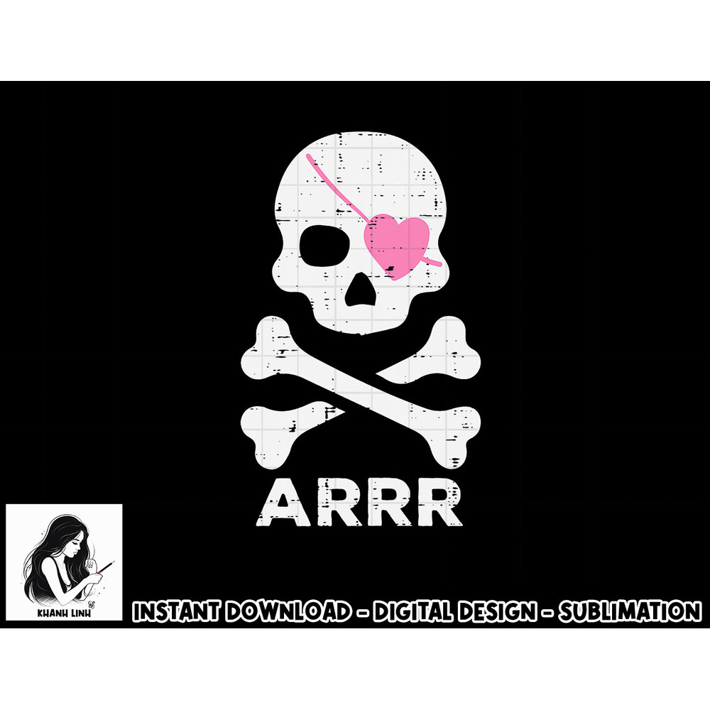 Arrr Pirate Heart Eyepatch Halloween Women Toddler Girl Kids png, sublimation copy.jpg