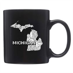 cute michigan mug, cute michigan gift, michigan state mug, michigan coffee, state of michigan, mi mug, mi gift, michigan