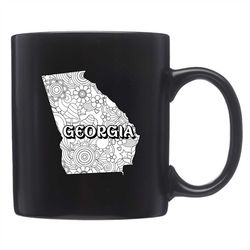 cute georgia mug, cute georgia gift, georgia mugs, atlanta mug, georgia peach mug, georgia coffee, ga mug, ga gift, stat