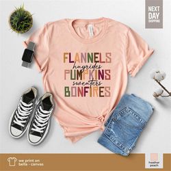 flannels pumpkins hayrides shirt, thanksgiving shirt, cute fall shirt, thanksgiving day t-shirt, pumpkin day shirt, than