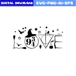 love svg, magic svg, magic school svg, harry potter svg, hogwarts svg, magic wizard svg, png eps digital file