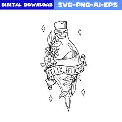 felix felicis potion svg, harry potter png, magic wizard svg, hogwarts svg, harry potter svg, png digital file