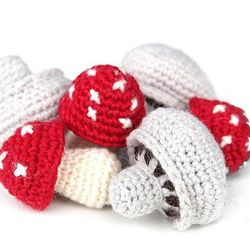 crochet  patterns  toys toadstools & mushrooms downloadable pdf, english