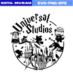 universal studios svg ,universal pictures svg, universal studios 2023 svg, minions svg, disney svg, png eps file