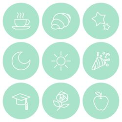 72 lifestyle instagram highlight icons.green instagram highlights images. pale green instagram highlights icons.