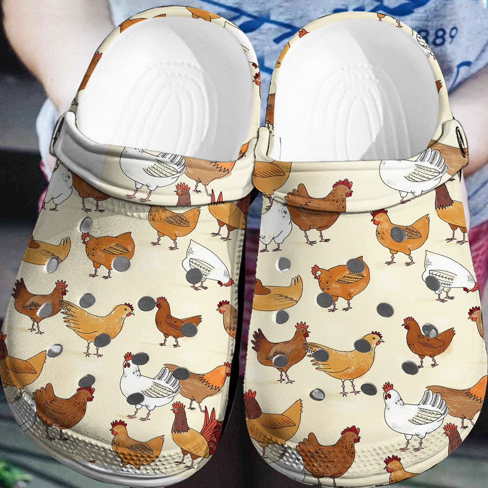 Women Chicken Crocs , Chicken Clogs, Love Chickens, Animal Crocs, Funny Farmer Clogs,Chicken Lover Crocs , Farm Tee.jpg