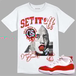 cherry 11s dopeskill unisex shirt new set it off graphic