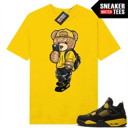 thunder 4s shirts to match sneaker match tees yellow 'sneaker selfie'