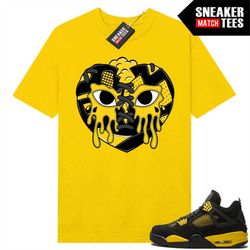 thunder 4s shirts to match sneaker match tees yellow 'sneaker heart'