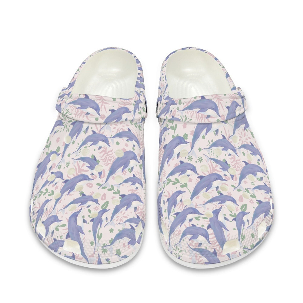 Dolphin Crocs , Ocean Adult Clog Shoes , Cute Blue Purple Family Slippers , EU Size 29-48.jpg