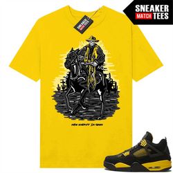 thunder 4s shirts to match sneaker match tees yellow 'new sheriff'