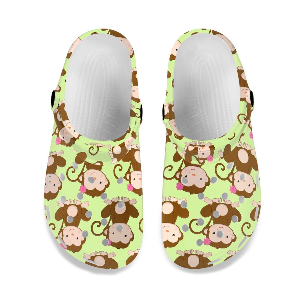 Monkey Crocs Shoes, Funny Slippers, Personalized Monkey Crocs Shoes, Beach Shoes, Summer Outdoor Shoes.jpg
