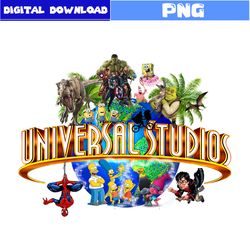 universal studios png, disney land png, minion png, superhero png, dinosaur png, the simpson png, png digital file