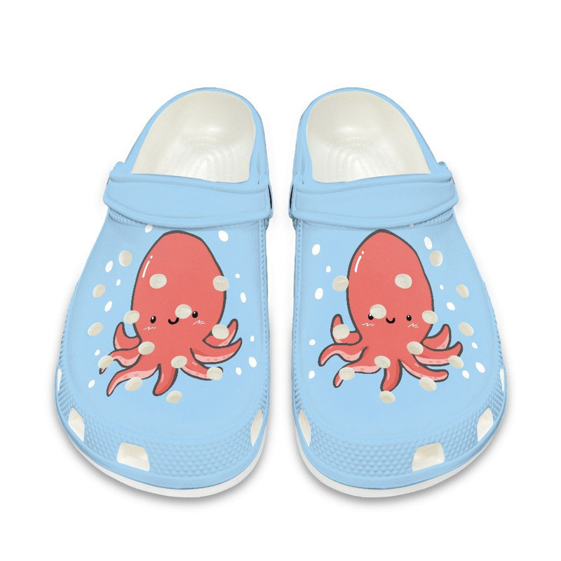 Octopus Crocs , Blue  Purple Adult Clog Shoes , Family Slippers , EU Size 29-48.jpg