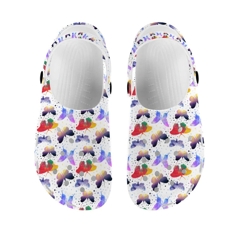 Clogs, Womens Crocs, Butterflies, Rainbow Butterfly's, Girls Crocs, Women Clogs, Colorul Clogs.jpg