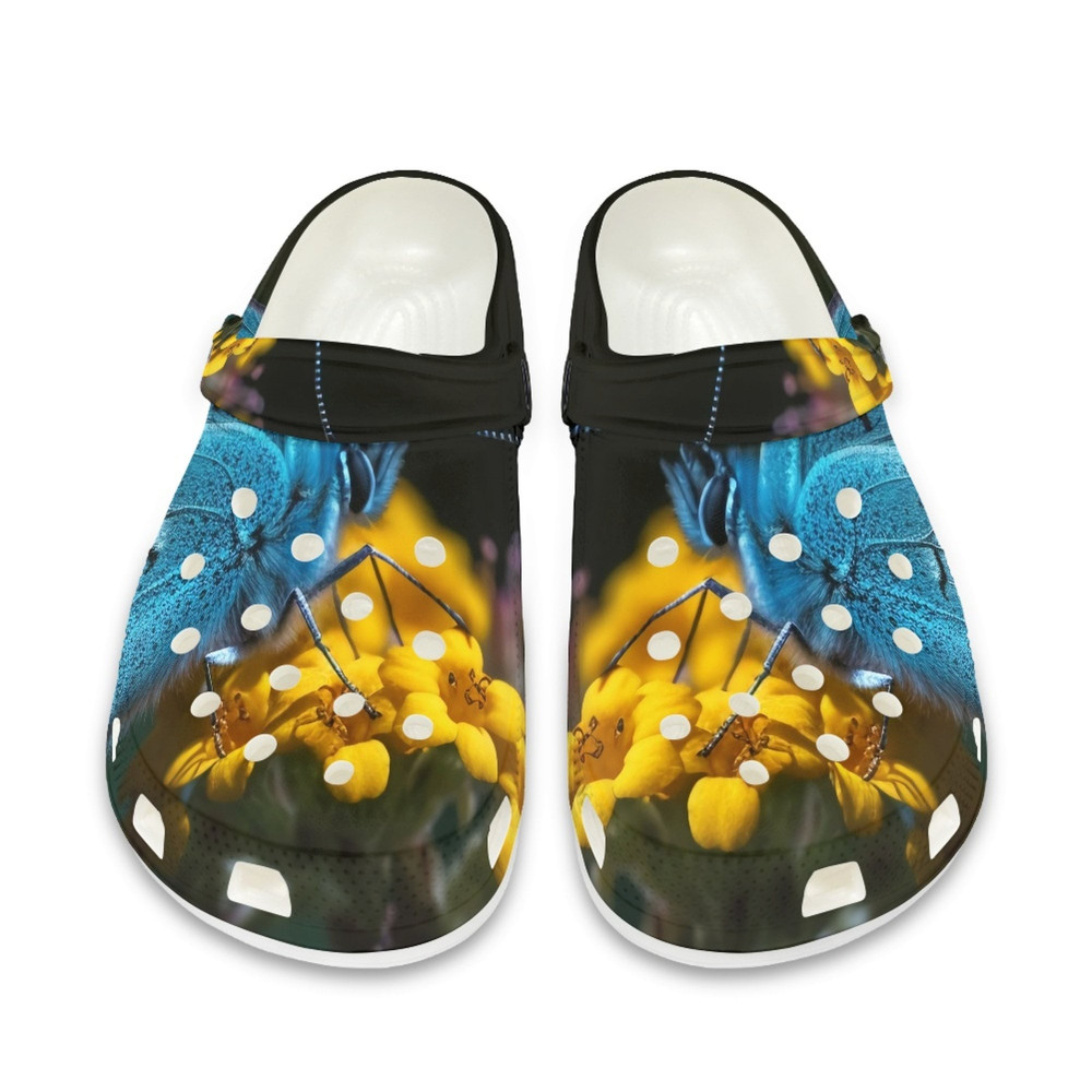 Custom Butterfly Crocs Shoes, Funny Slippers, Personalized Animal Crocs Shoes, Beach Shoes, Summer Outdoor Shoes, EU Size 36-48-1.jpg