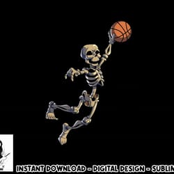 basketball skeleton halloween men boys basketball halloween png, sublimation copy