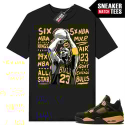 thunder 4s shirts to match sneaker match tees black 'mj accolades jumper'