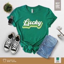 st. patricks day shirt, st. patrick's day lucky rainbow shirt, four leaf clover, shamrock lucky lips, shamrock shirts, p