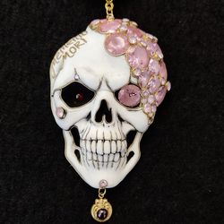 Memento Mori Pendant Skull Pendant Skull Necklace Skull Crystal Skull