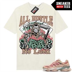 new balance joefresh goods sneaker match tees sail 'all hustle no luck'